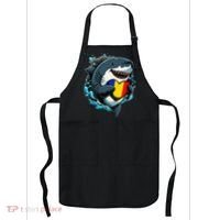 Romanian Roots Heart Romanian Pride Shark Romania Flag Apron thumb 0