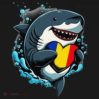 Romanian Roots Heart Romanian Pride Shark Romania Flag Women's Hoodie thumb 2