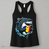 Romanian Roots Heart Romanian Pride Shark Romania Flag Women's Tank Top thumb 3