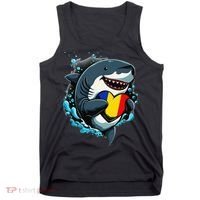 Romanian Roots Heart Romanian Pride Shark Romania Flag Tank Top thumb 0