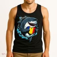 Romanian Roots Heart Romanian Pride Shark Romania Flag Tank Top thumb 3