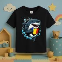 Romanian Roots Heart Romanian Pride Shark Romania Flag Toddler T-Shirt thumb 3