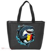 Romanian Roots Heart Romanian Pride Shark Romania Flag Tote Bag thumb 0