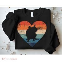 Rat Retro Heart Mouse Rodent Lover Rat Owner Sweatshirt thumb 2