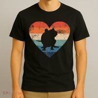 Rat Retro Heart Mouse Rodent Lover Rat Owner T-Shirt thumb 3