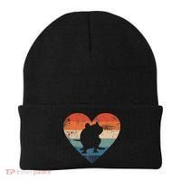 Rat Retro Heart Mouse Rodent Lover Rat Owner Beanie thumb 0