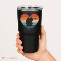 Rat Retro Heart Mouse Rodent Lover Rat Owner Tumbler thumb 2