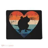 Rat Retro Heart Mouse Rodent Lover Rat Owner Mousepad thumb 0