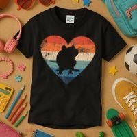 Rat Retro Heart Mouse Rodent Lover Rat Owner Kids T-Shirt thumb 3