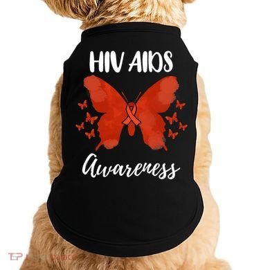 Red Ribbon Hiv Aids Awareness Doggie Tank