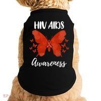 Red Ribbon Hiv Aids Awareness Doggie Tank thumb 0