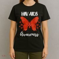 Red Ribbon Hiv Aids Awareness T-Shirt thumb 4