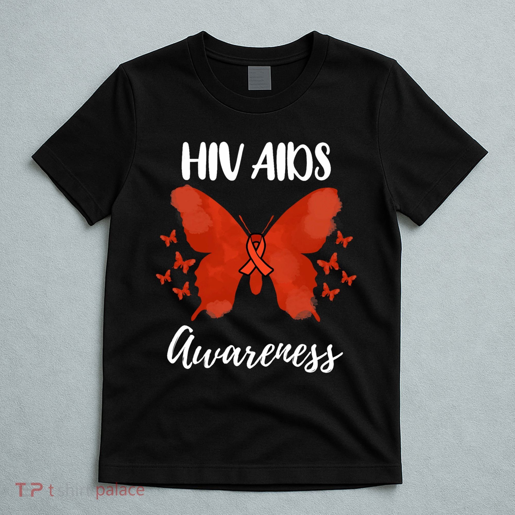 Red Ribbon Hiv Aids Awareness T-Shirt