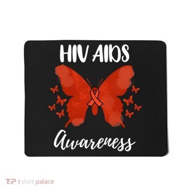 Red Ribbon Hiv Aids Awareness Mousepad