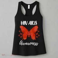 Red Ribbon Hiv Aids Awareness Women's Tank Top thumb 3