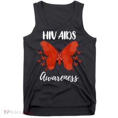 Red Ribbon Hiv Aids Awareness Tank Top
