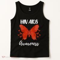 Red Ribbon Hiv Aids Awareness Tank Top thumb 2