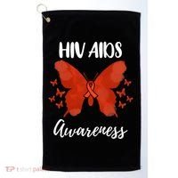 Red Ribbon Hiv Aids Awareness Golf Towel thumb 0