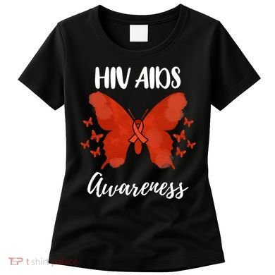 Red Ribbon Hiv Aids Awareness Women's T-Shirt