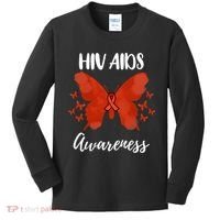 Red Ribbon Hiv Aids Awareness Kids Long Sleeve Shirt thumb 0
