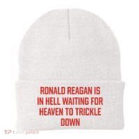 Ronald Reagan Is In Hell Waiting For Heaven To Trickle Down Beanie thumb 0