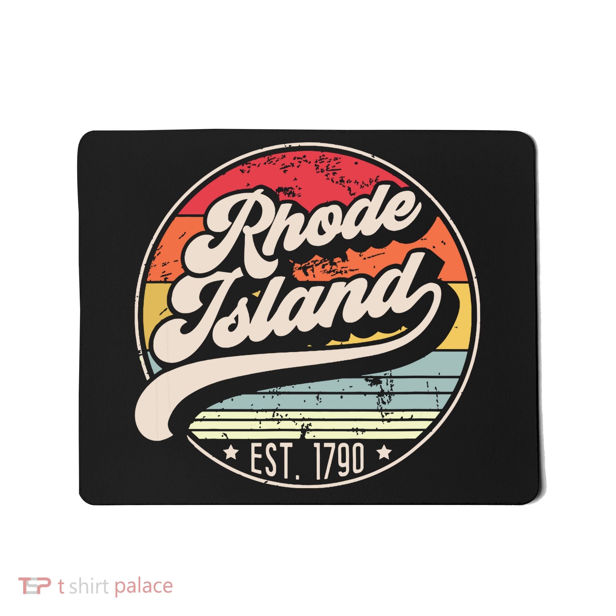 Retro Rhode Island Home State Ri Cool 70s Style Sunset Mousepad