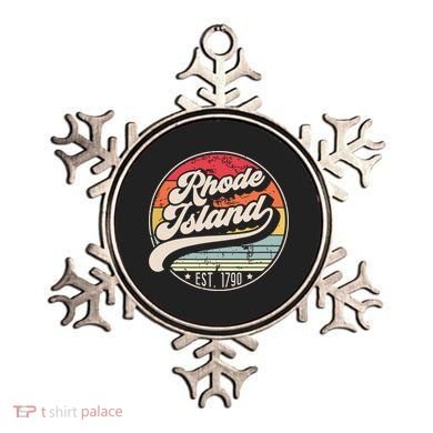 Retro Rhode Island Home State Ri Cool 70s Style Sunset Ornament