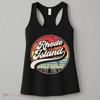 Retro Rhode Island Home State Ri Cool 70s Style Sunset Women's Tank Top thumb 3