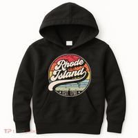 Retro Rhode Island Home State Ri Cool 70s Style Sunset Kids Hoodie thumb 0