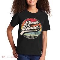 Retro Rhode Island Home State Ri Cool 70s Style Sunset Kids T-Shirt thumb 2