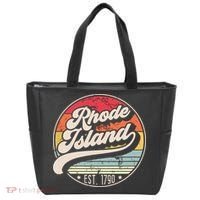 Retro Rhode Island Home State Ri Cool 70s Style Sunset Tote Bag thumb 0