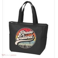 Retro Rhode Island Home State Ri Cool 70s Style Sunset Tote Bag thumb 3