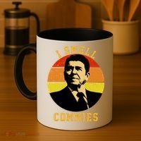 Ronald Reagan I Smell Commies Coffee Mug thumb 4
