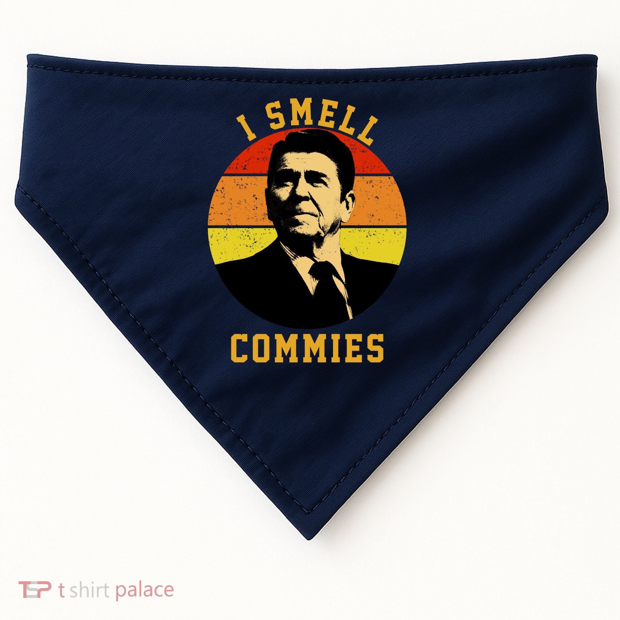 Ronald Reagan I Smell Commies USA-Made Doggie Bandana