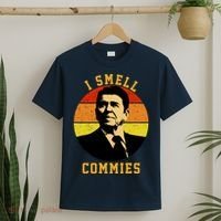 Ronald Reagan I Smell Commies T-Shirt thumb 2