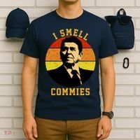 Ronald Reagan I Smell Commies T-Shirt thumb 6