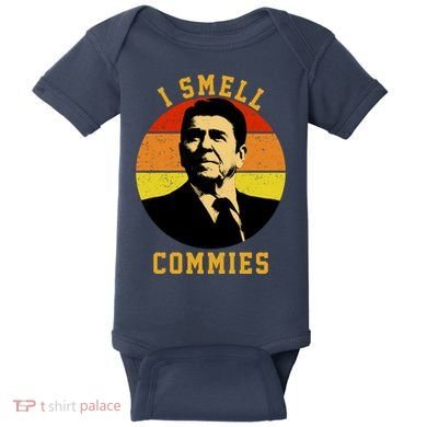 Ronald Reagan I Smell Commies Baby Bodysuit