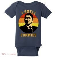 Ronald Reagan I Smell Commies Baby Bodysuit thumb 0