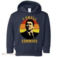Ronald Reagan I Smell Commies Toddler Hoodie thumb 0