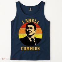 Ronald Reagan I Smell Commies Tank Top thumb 2