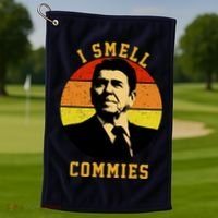 Ronald Reagan I Smell Commies Golf Towel thumb 1