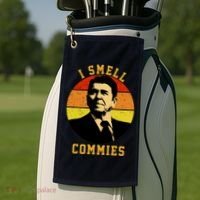 Ronald Reagan I Smell Commies Golf Towel thumb 2