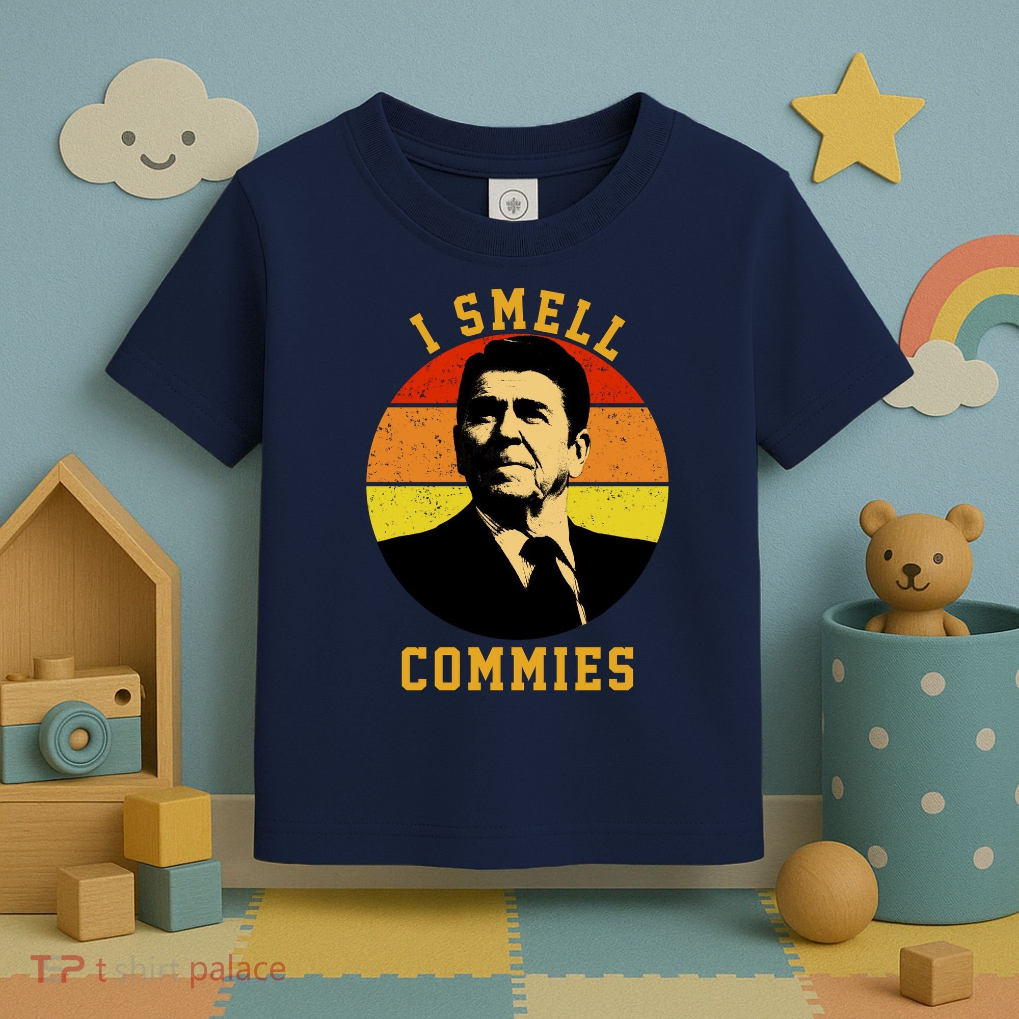 Ronald Reagan I Smell Commies Toddler T-Shirt