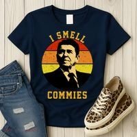 Ronald Reagan I Smell Commies Women's T-Shirt thumb 3