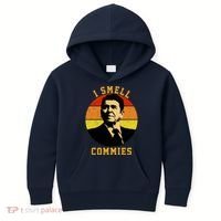 Ronald Reagan I Smell Commies Kids Hoodie thumb 0