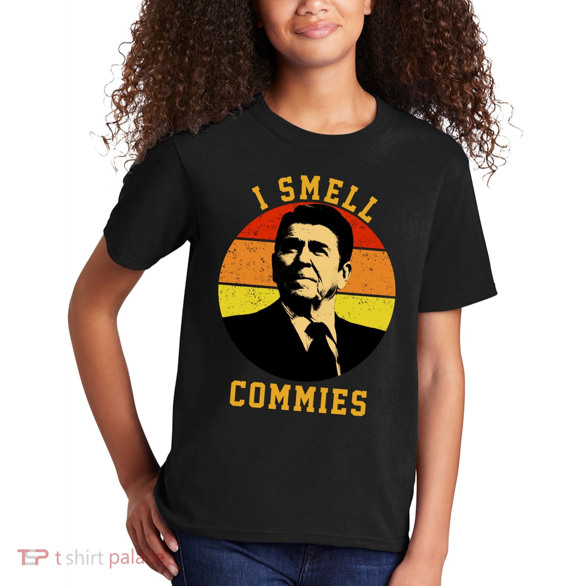 Ronald Reagan I Smell Commies Kids T-Shirt