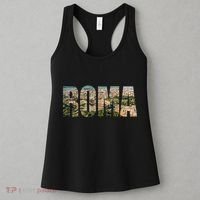 Roma Rome Italy Italia Urban Skyline Photography Font Women's Tank Top thumb 3