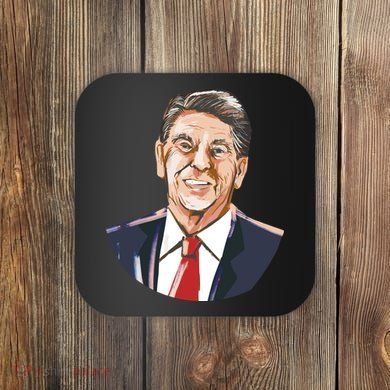 Ronald Reagan Illustration Coaster