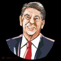 Ronald Reagan Illustration Kids Tie-Dye T-Shirt thumb 3
