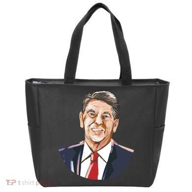 Ronald Reagan Illustration Tote Bag